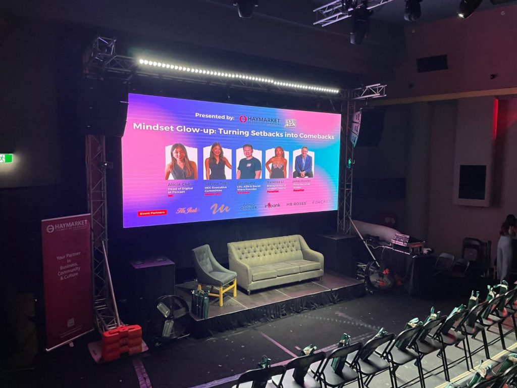 Corporate meeting setup featuring smart conferencing technology