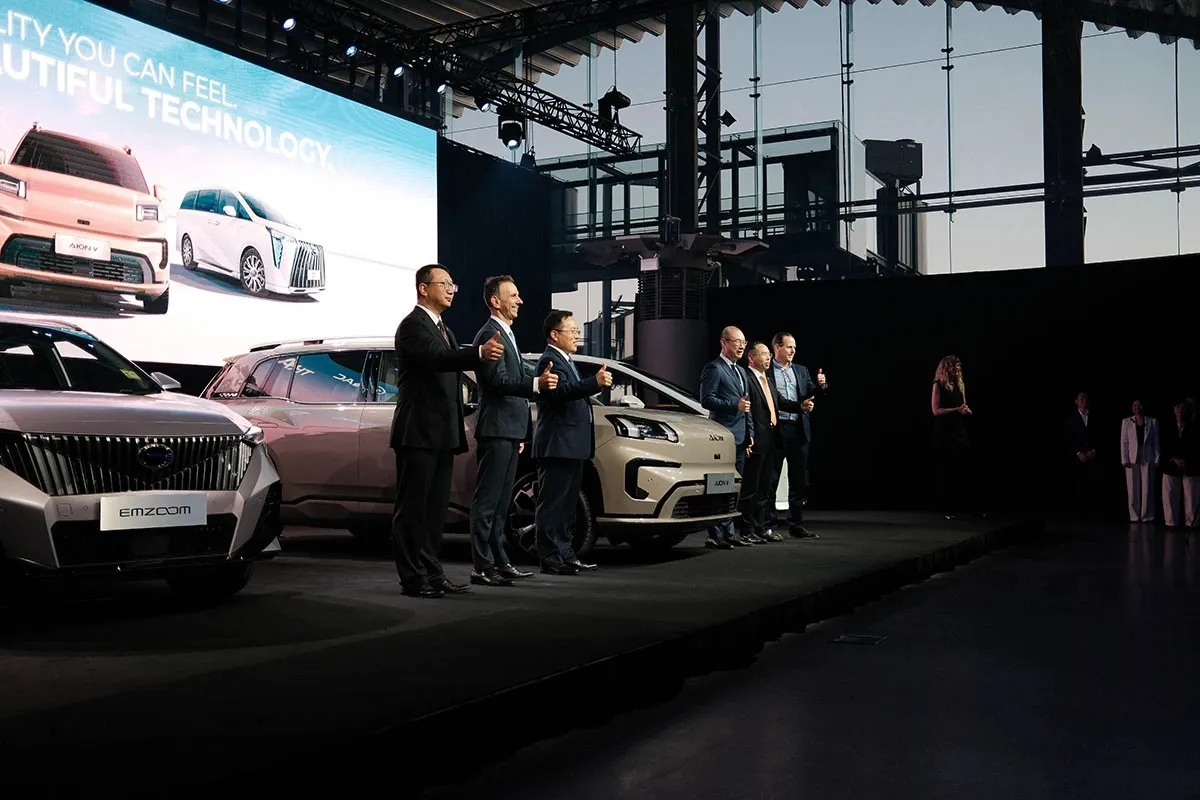 Automotive product launch presentation stage