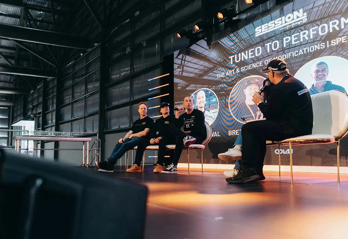 Corporate panel discussion event stage